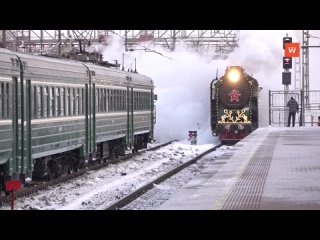 vyborg met santa claus and the snow maiden during the new year holidays